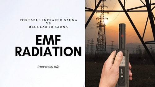 emf radiation in portable infrared sauna vs regular IR sauna