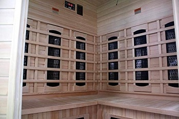 fir heating elements in an FIR sauna