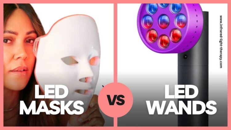 LED face masks vs. wands