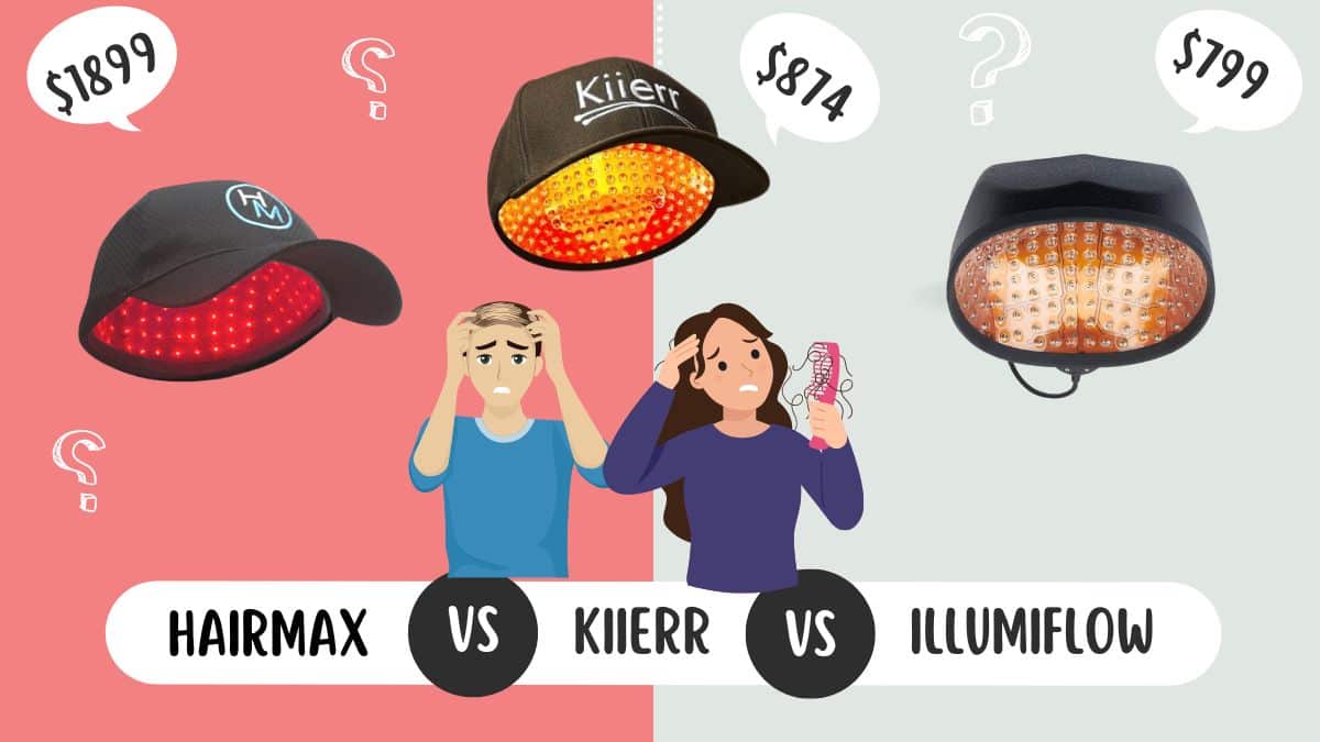 hairmax vs. kiierr vs. illumiflow laser caps