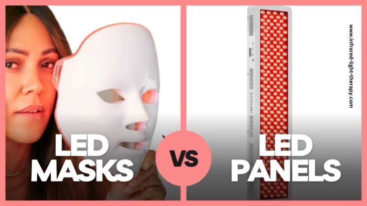 red light therapy face masks vs. panels