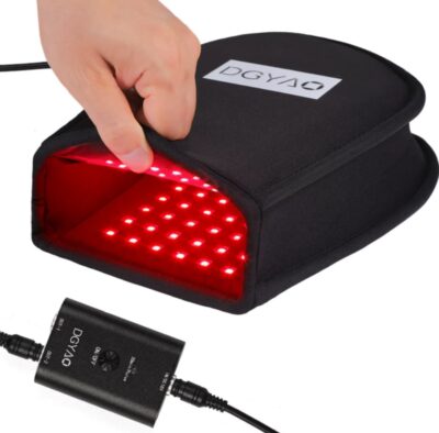 LED light therapy mitten for hand arthritis