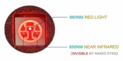 rLEDs inside red light therapy mats