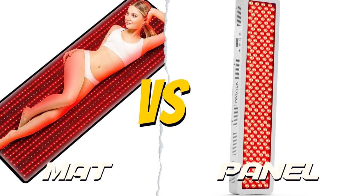 red light therapy full body panels vs. mats