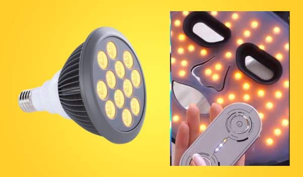 yellow amber LED light therapy devices