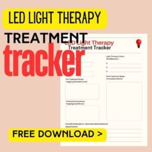 LED light therapy treatment tracker tool