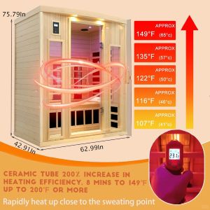 ceraimc infrared sauna temperature range