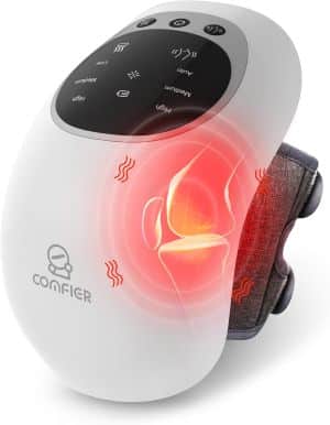 comfier heated knee massager with red light therapy