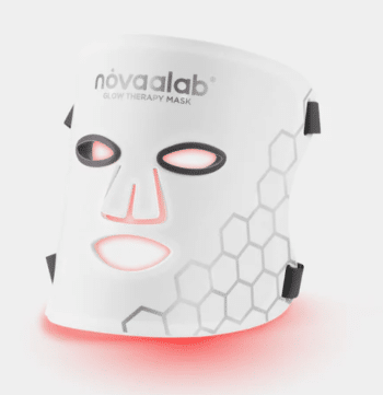Novaa glow therapy mask with 216 LEDs, 660nm red light and 850nm infrared, lower-cost silicone led face mask