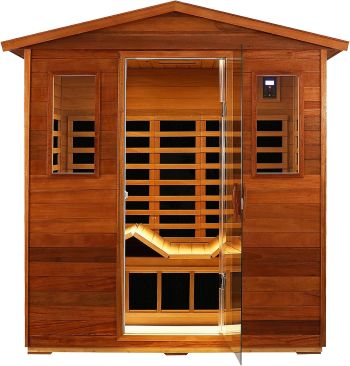 salusheat full spectrum outdoor infrared sauna for 3 people