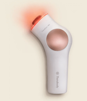 theraface pro handheld facial device with red light, blue light, infrared, microcurrent, and percussive therapy